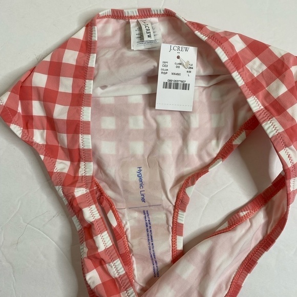 J Crew pink plaid bikini bottoms - Picture 2 of 3